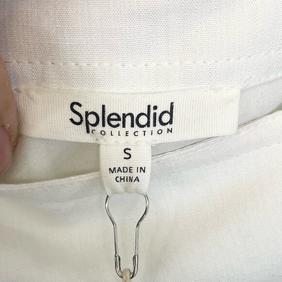 Splendid Jenna Square Neck Wide Strap Garter Waist Ruffled Maxi Dress Small NWT - Picture 9 of 11